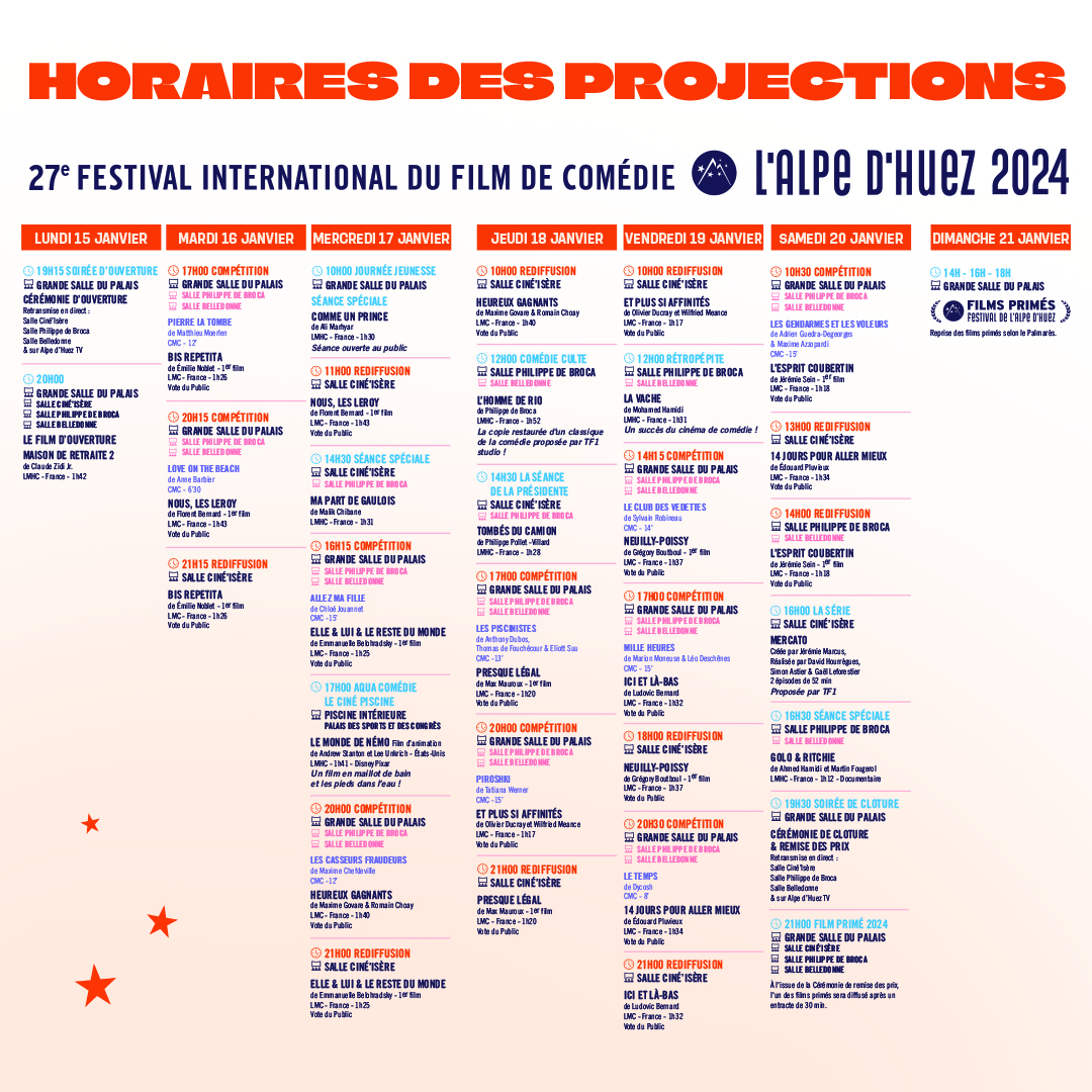 Programme du 27e Festival de l'Alpe d'Huez