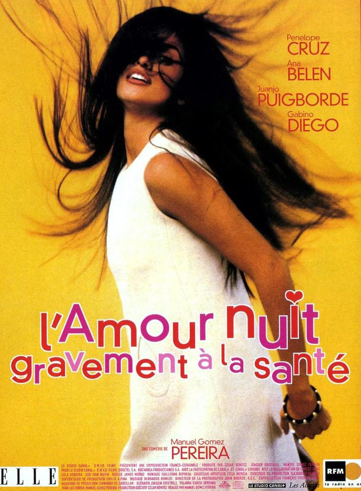 Affiche de L'amour nuit gravement à la santé, film en compétition au FAH1998