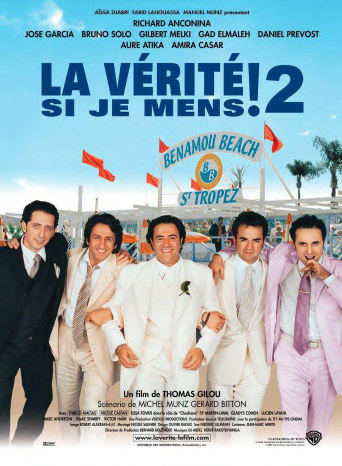 Affiche de La vérité si je mens 2, film de clôture hors compétition au FAH2001