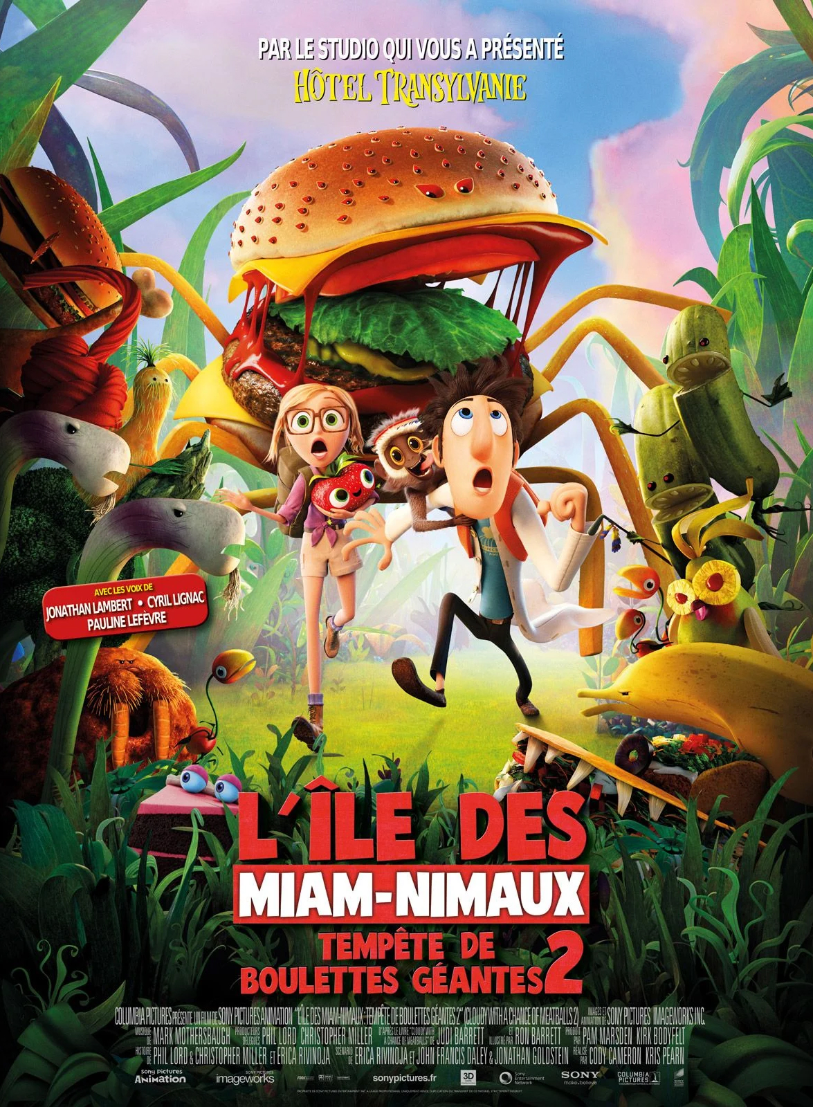 Affiche de Tempête de boulettes géantes 2, film hors compétition du FAH2014
