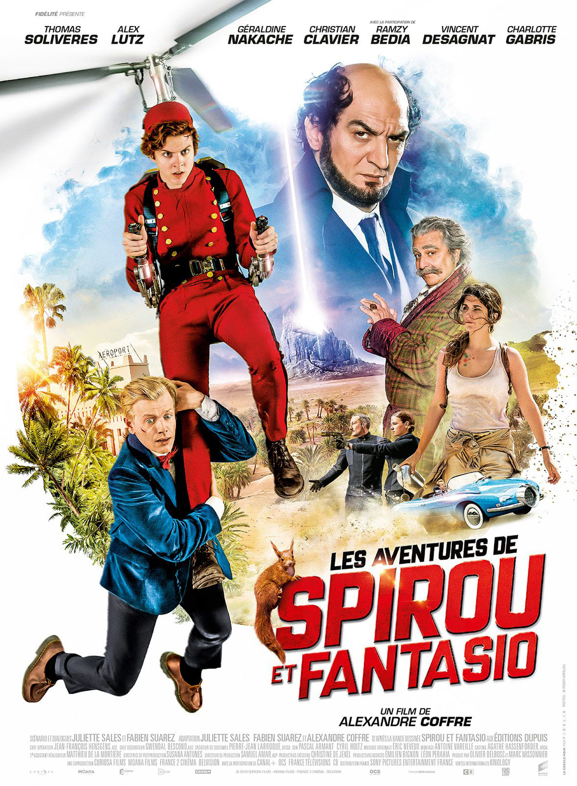 Affiche de Les aventures de Spirou et Fantasio, film hors compétition au FAH2018