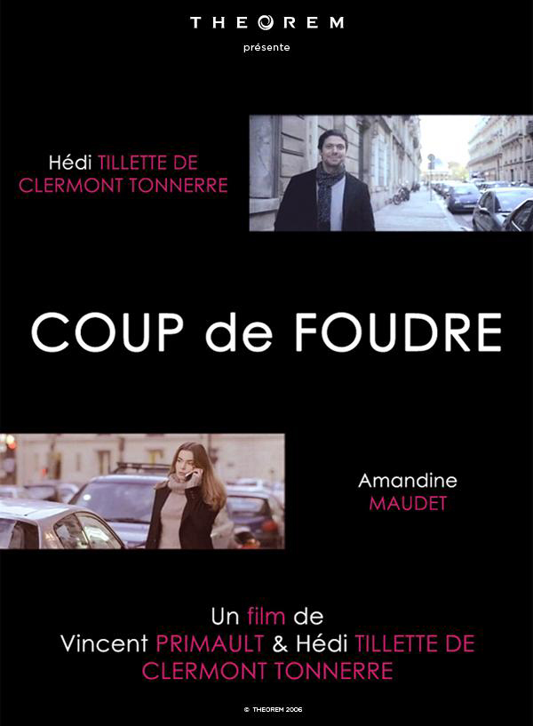 Affiche de Coup de foudre, court métrage en compétition au FAH2007