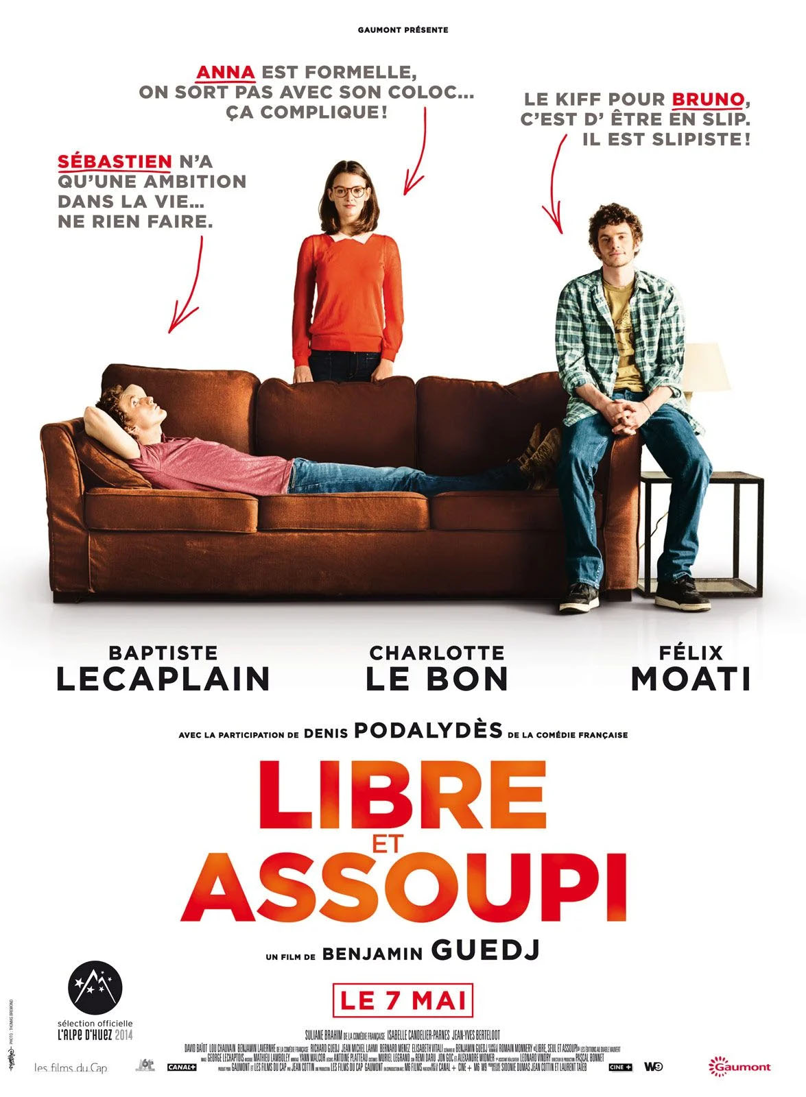 Affiche de Libre et assoupi, film en compétition au FAH2014