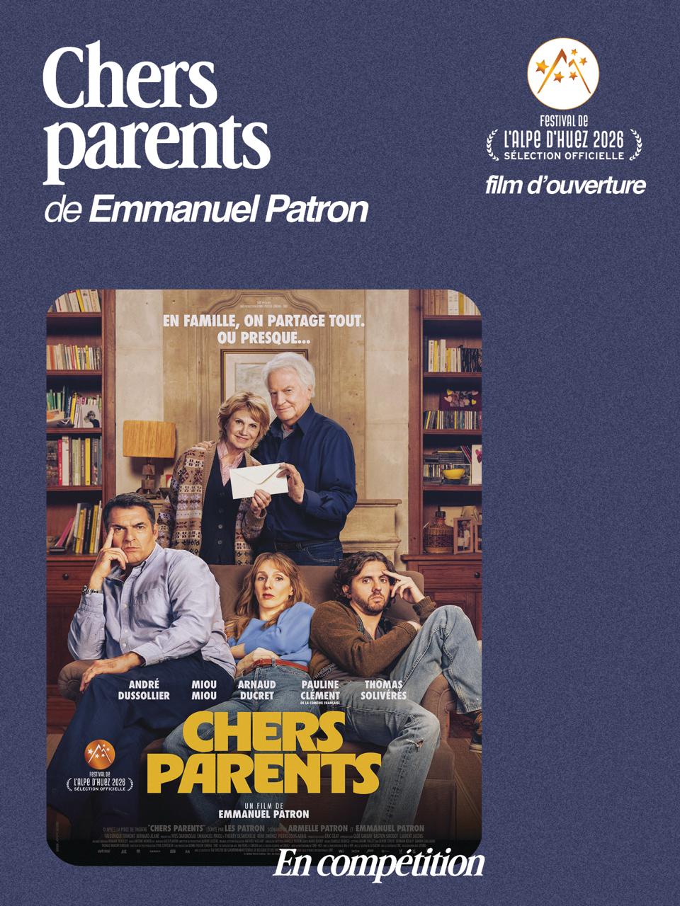 Visuel d'annonce de Chers parents, film d'ouverture en compétition du FAH2026