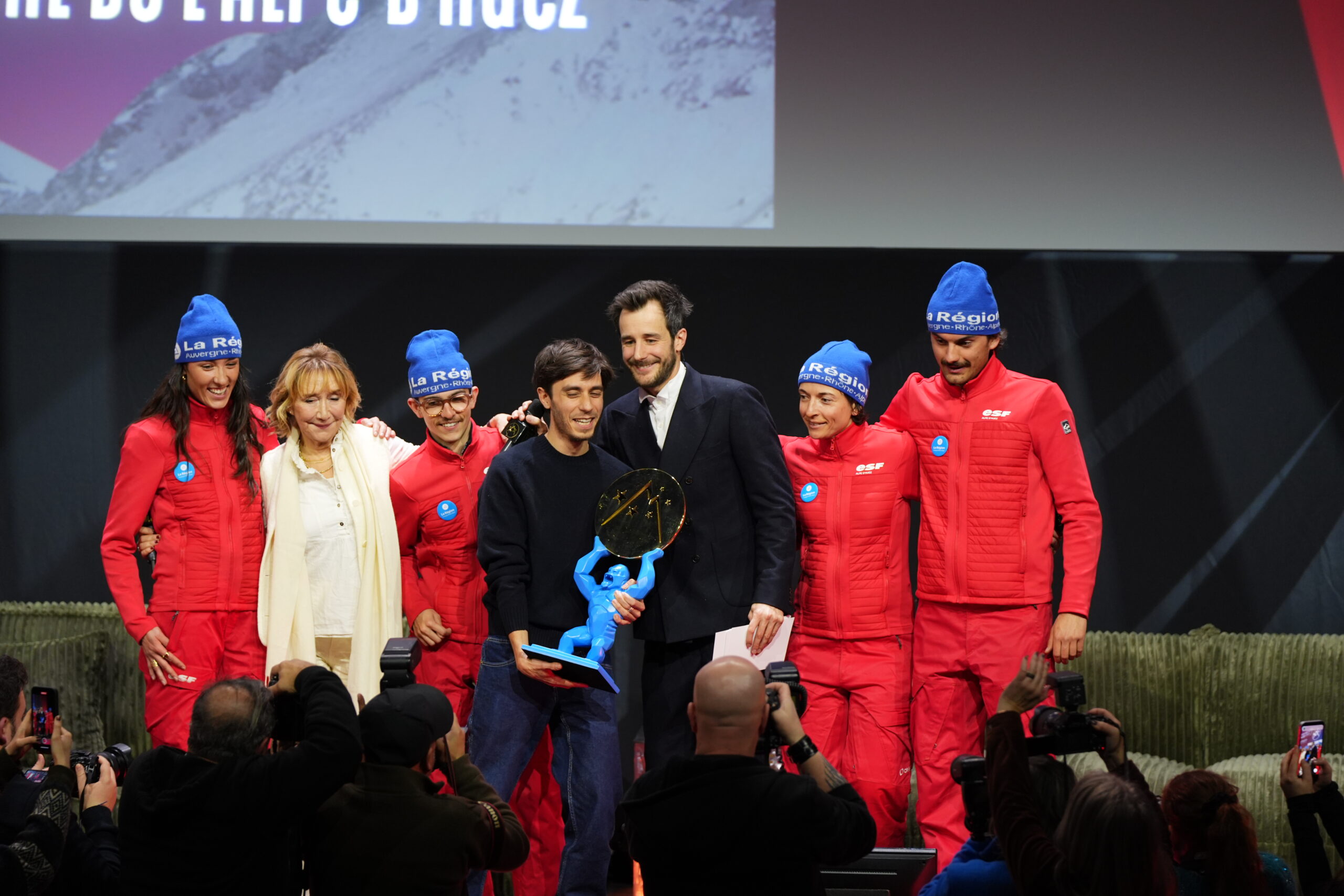 JB_Coup_de_Coeur_Prix_Region_auvergne_Rhone_Alpes_Ceremonie_Cloture_04777 Photo du Prix Coup de coeur Région du FAH2026 pour De la Comédie-Française de Bertrand Usclat et Martin Darondeau